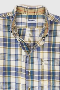 Vintage 90's Burberrys Button-Down Plaid Shirt