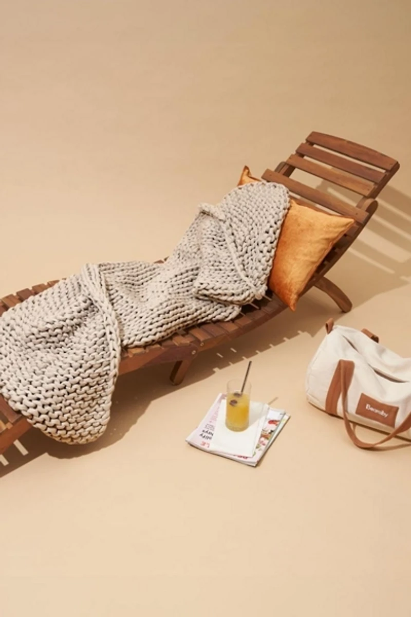 Bearaby Cotton Knitted 5-lb Weighted Travel Blanket