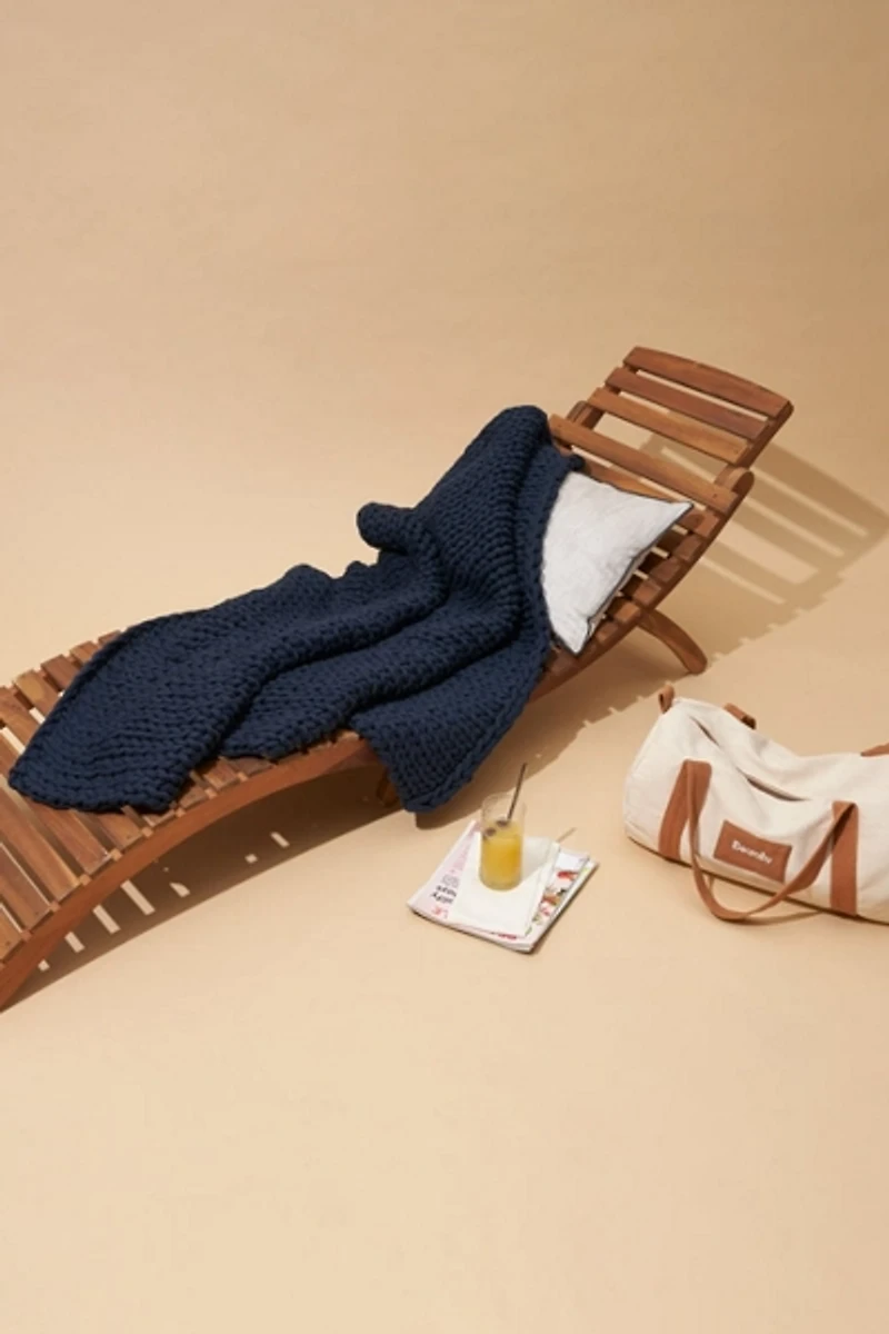 Bearaby Cotton Knitted 5-lb Weighted Travel Blanket