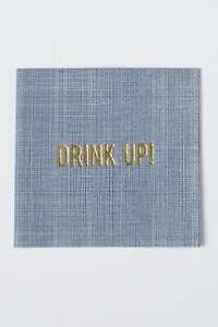 No Reservations Drink Up Disposable Cocktail Napkins