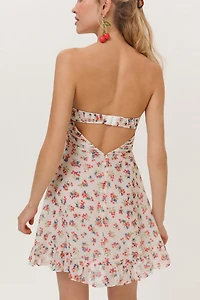 For Love & Lemons Teagan Floral Strapless Mini Dress