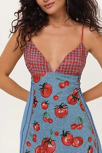 For Love & Lemons Lucetta Heirloom Beaded Mini Dress