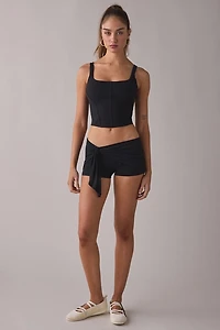 Out From Under Bec Asymmetric Wrap Micro Shorts