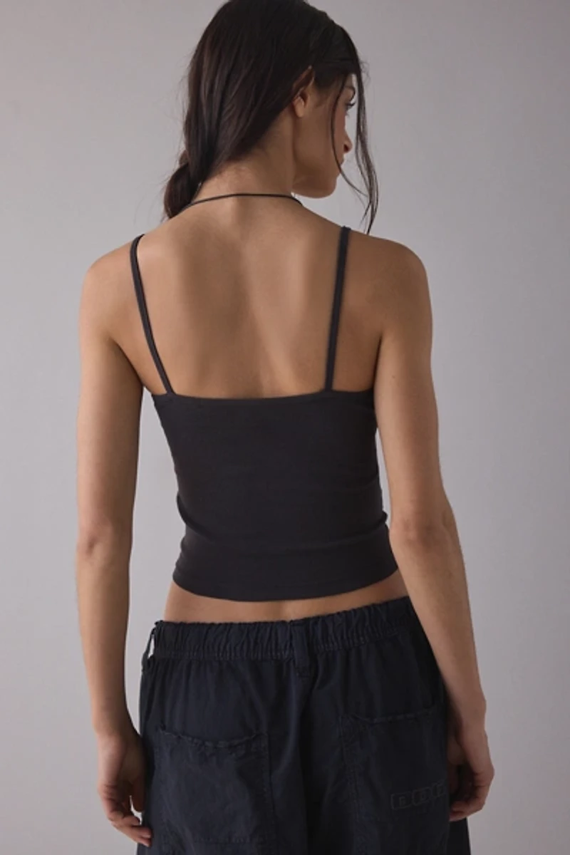 Chileno Bay Rhinestone Graphic Crop Cami