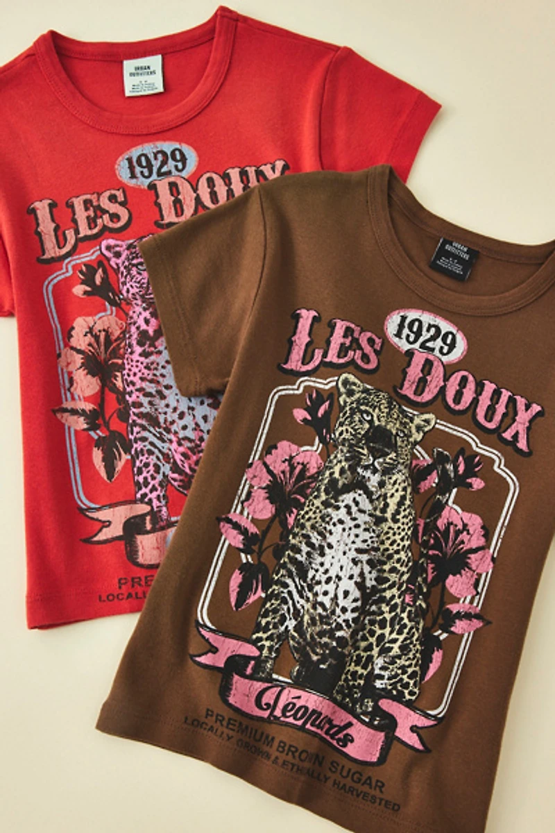Les Doux Leopard Graphic Baby Tee