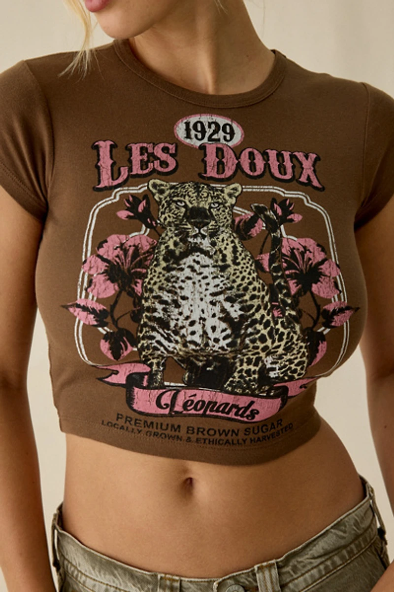 Les Doux Leopard Graphic Baby Tee