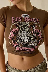 Les Doux Leopard Graphic Baby Tee