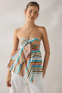 Kimchi Blue Calypso Convertible-Tie Asymmetric Ruffle Tube Top