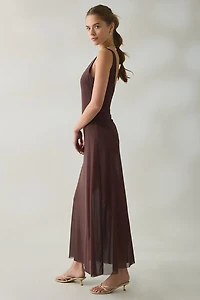 Steve Madden Sharlene Sheer Mesh Maxi Dress