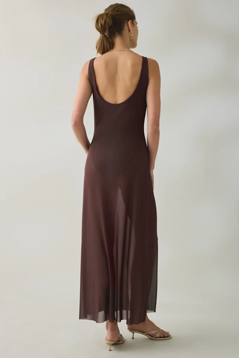 Steve Madden Sharlene Sheer Mesh Maxi Dress