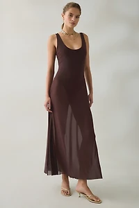 Steve Madden Sharlene Sheer Mesh Maxi Dress