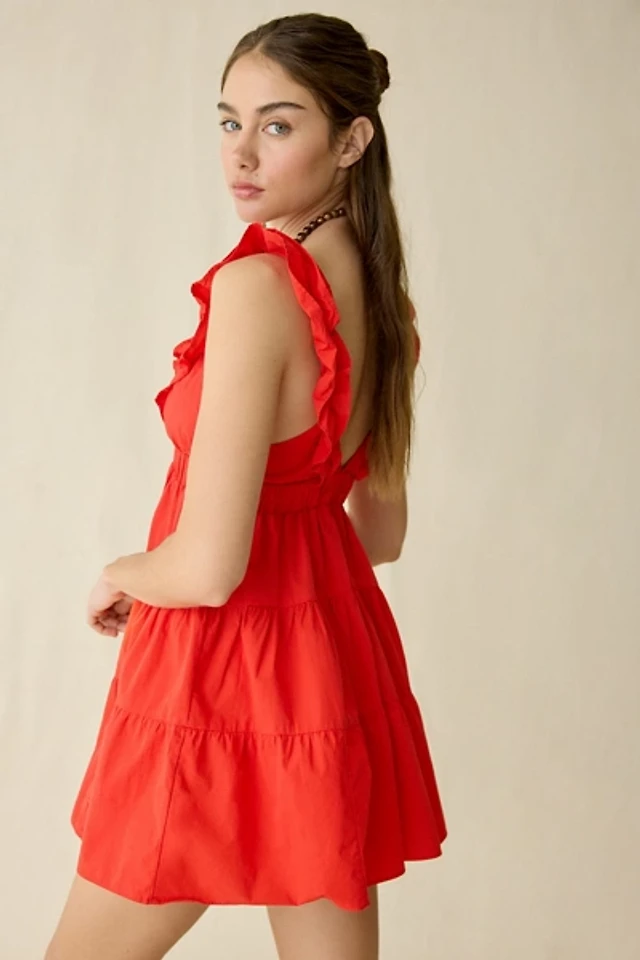 kimchi blue clara ruffles & bows frock mini dress Kimchi Blue Clara Ruffles & Bows Frock Mini Dress