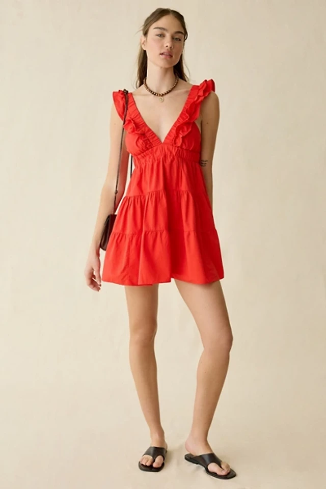 kimchi blue tessa tiered sweater tank mini dress Kimchi Blue Tessa Tiered Ruffle Sweater Tank Mini Dress