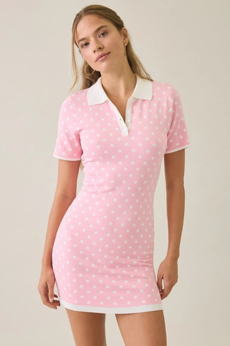 Elevator Disco Minnie Polka Dot Polo Mini Dress