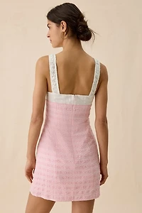 Elevator Disco Urban Sass Seersucker Bustier Mini Dress