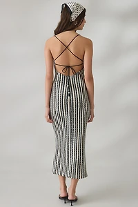Elevator Disco Moonlight Sinna Sequin Embellished Knit Midi Dress