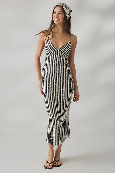 Elevator Disco Moonlight Sinna Sequin Embellished Knit Midi Dress