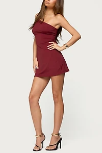 Edikted Saffey Knotted One Shoulder Mini Dress