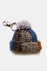 MARVES new york Crochet Upcycled Mini Beanie Keychain Bag Charm