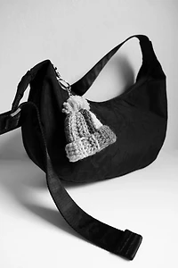 MARVES new york Crochet Upcycled Mini Beanie Keychain Bag Charm