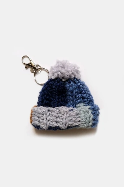 MARVES new york Crochet Upcycled Mini Beanie Keychain Bag Charm