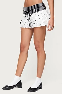 Edikted Marniee Mixed Print Pleated Mini Skort