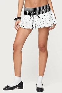 Edikted Marniee Mixed Print Pleated Mini Skort