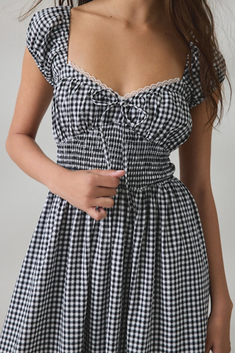 Elevator Disco Temptation Open-Back Milkmaid Midi Dress