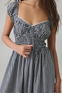 Elevator Disco Temptation Open-Back Milkmaid Midi Dress