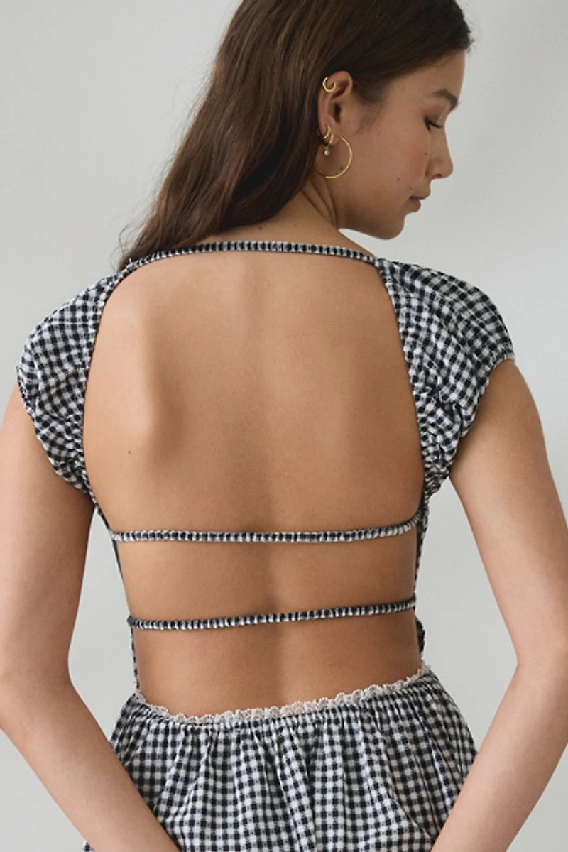 Elevator Disco Temptation Open-Back Milkmaid Midi Dress