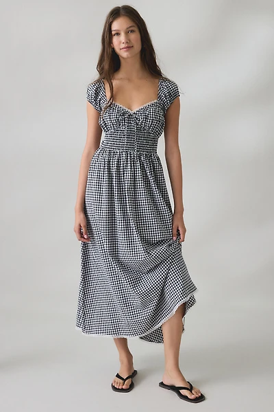 Elevator Disco Temptation Open-Back Milkmaid Midi Dress