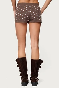 Edikted Kenny Polka Dot Knit Shorts