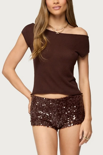 Edikted Stajey Sequin Micro Shorts