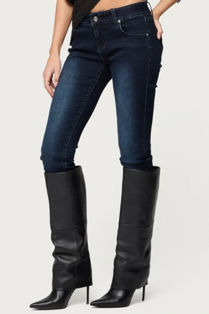 Edikted Eloise Low Rise Skinny Jeans