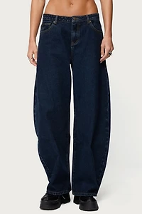 Edikted Jillian Low Rise Oversized Barrel Jeans