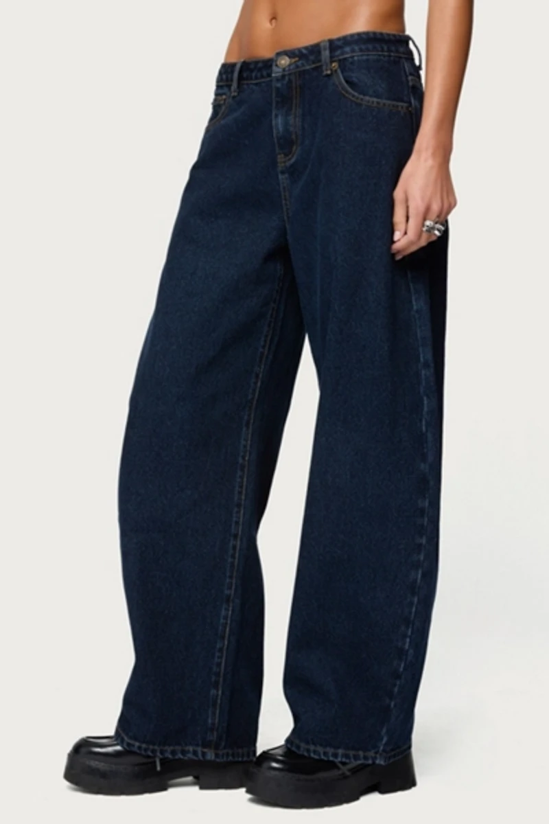 Edikted Jillian Low Rise Oversized Barrel Jeans