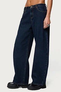Edikted Jillian Low Rise Oversized Barrel Jeans