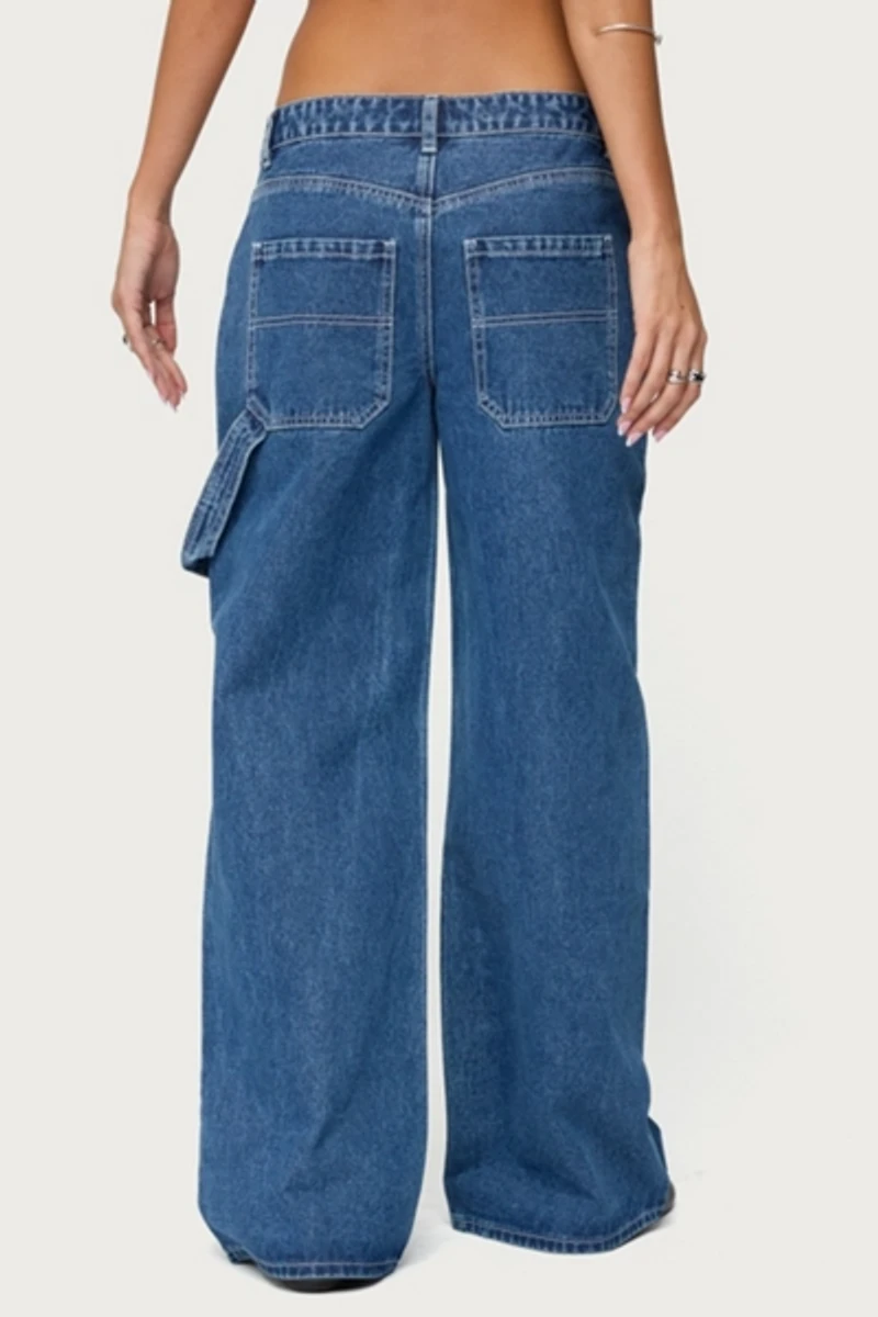 Edikted Connie Low Rise Baggy Carpenter Jeans