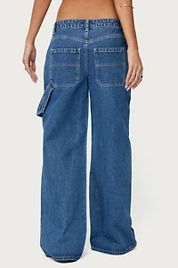 Edikted Connie Low Rise Baggy Carpenter Jeans