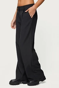 Edikted Pinstripe Tailored Straight Leg Pants