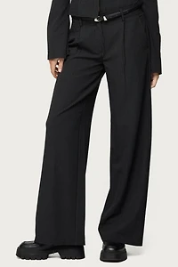 Edikted Pinstripe Tailored Straight Leg Pants