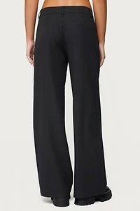 Edikted Pinstripe Tailored Straight Leg Pants