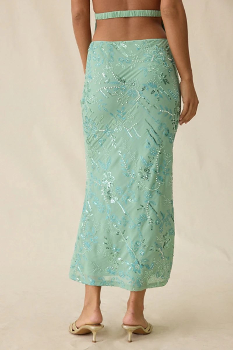 Elevator Disco Selina Beaded Midi Skirt