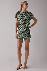 Motel Ameliana Tie-Back Short Sleeve Mini Dress