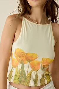 Motel Dudley Blurry Tulip Graphic Vest Top