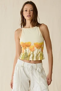 Motel Dudley Blurry Tulip Graphic Vest Top
