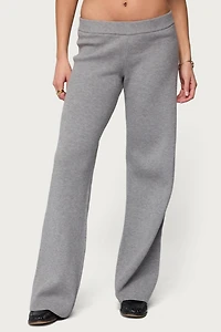 Edikted Lorie Wide Leg Knit Pants