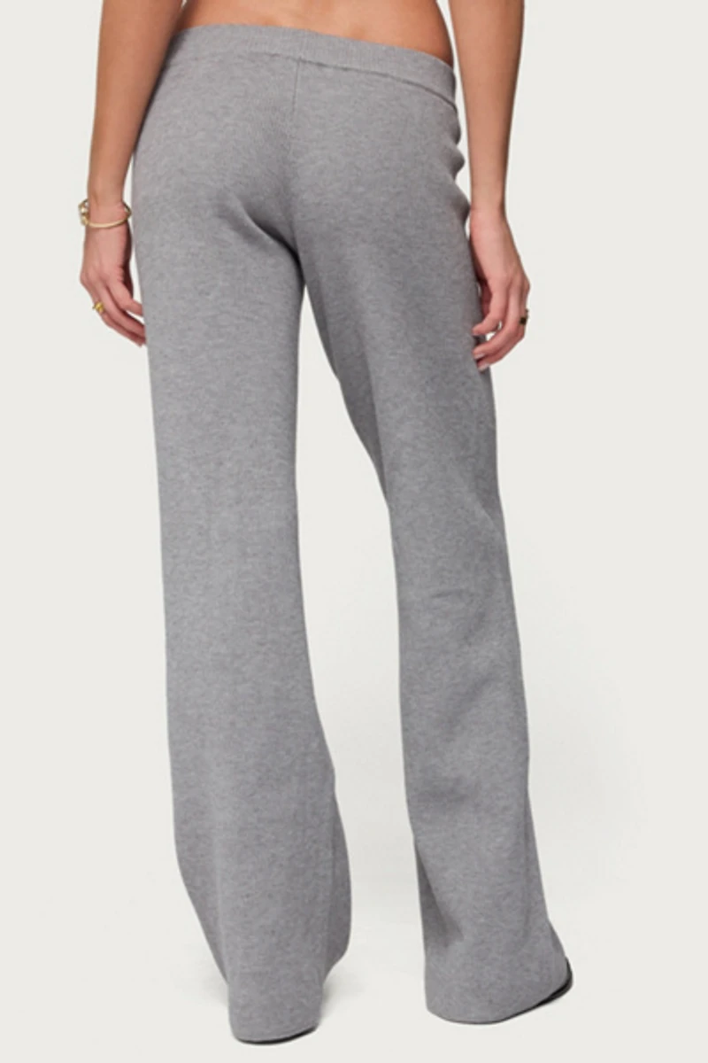 Edikted Lorie Wide Leg Knit Pants