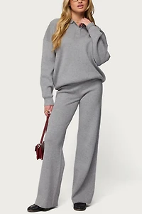 Edikted Lorie Wide Leg Knit Pants