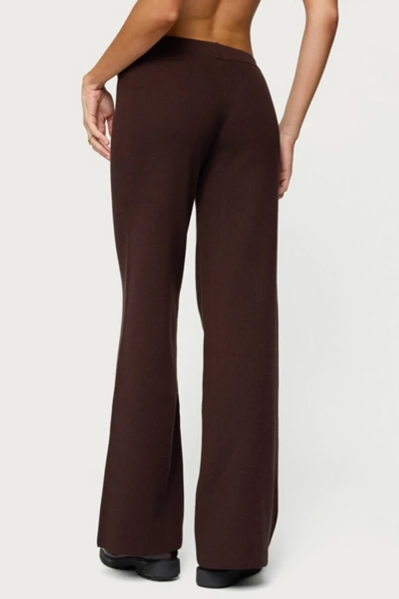 Edikted Lorie Wide Leg Knit Pants